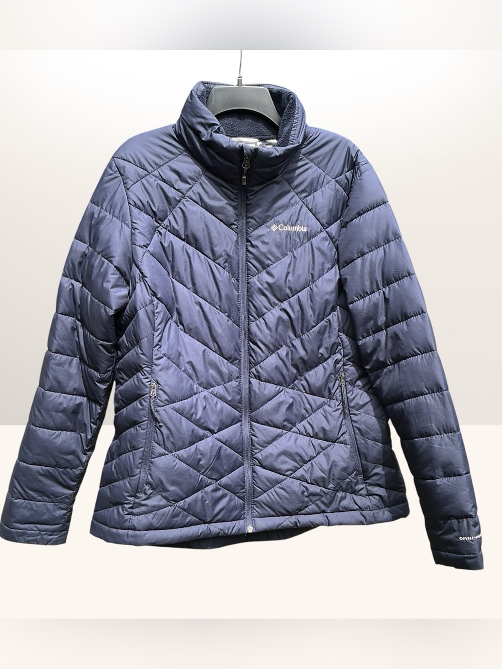 Columbia Navy Quilted Puffer Jacket XL - Picture 2 of 10